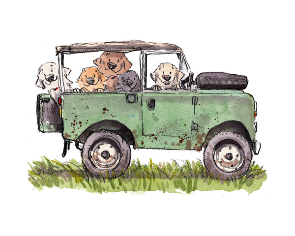 Labrador Landover, 10 x 8 inch giclee print, £35