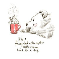 A hot chocolate kind of a day giclee print, 8 x 10 inches, £35