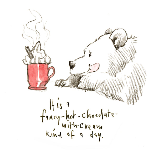A hot chocolate kind of a day giclee print, 8 x 10 inches, £35